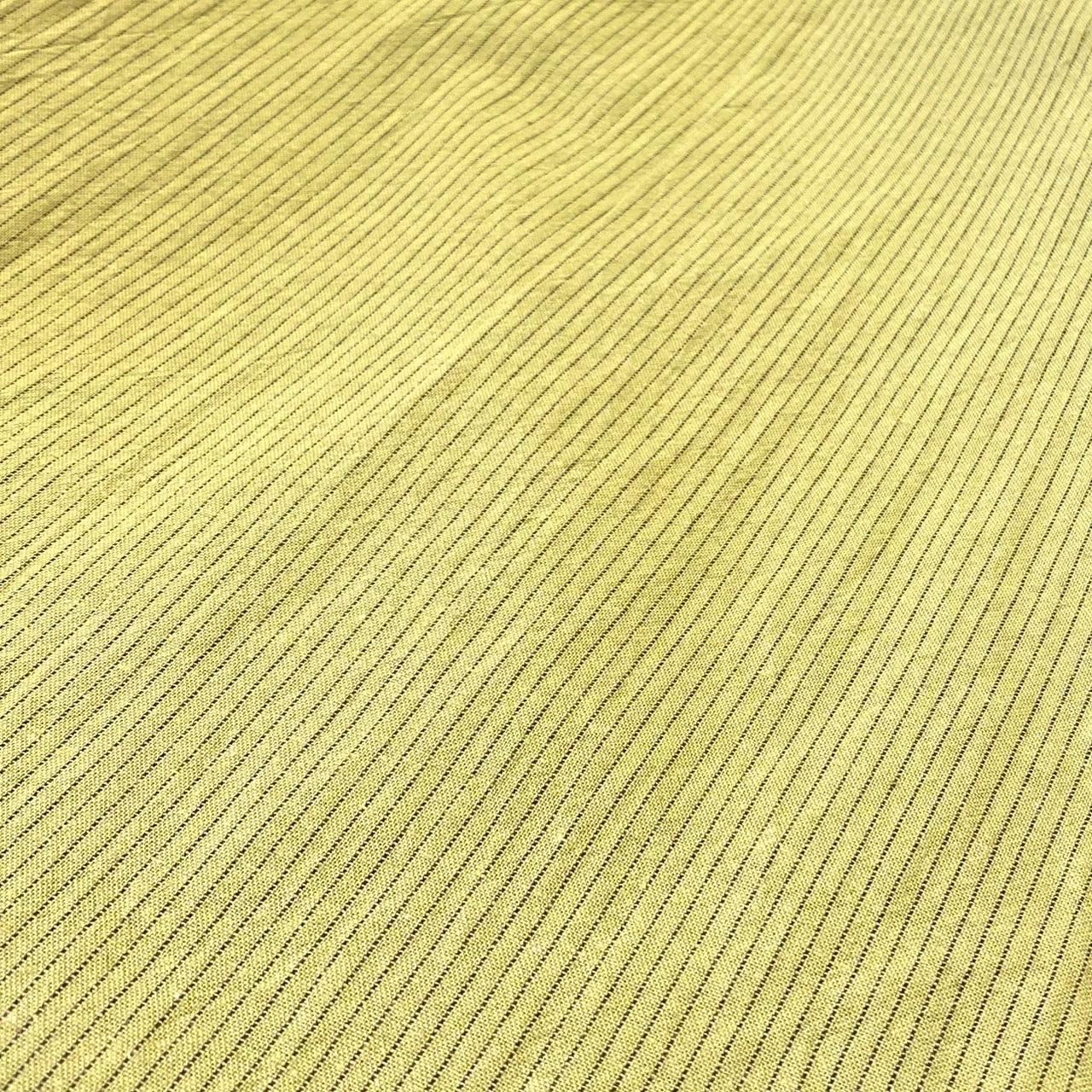 【遠州織物】ストレスフリーワイドパンツ　2カラー　綿麻先染めストライプ　245018