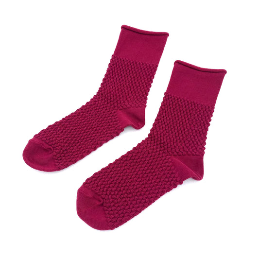 ポコポコくつ下　ゴムなしくつ下　4カラー　綿コーマ　オーガニックコットン　新潟　KU2401