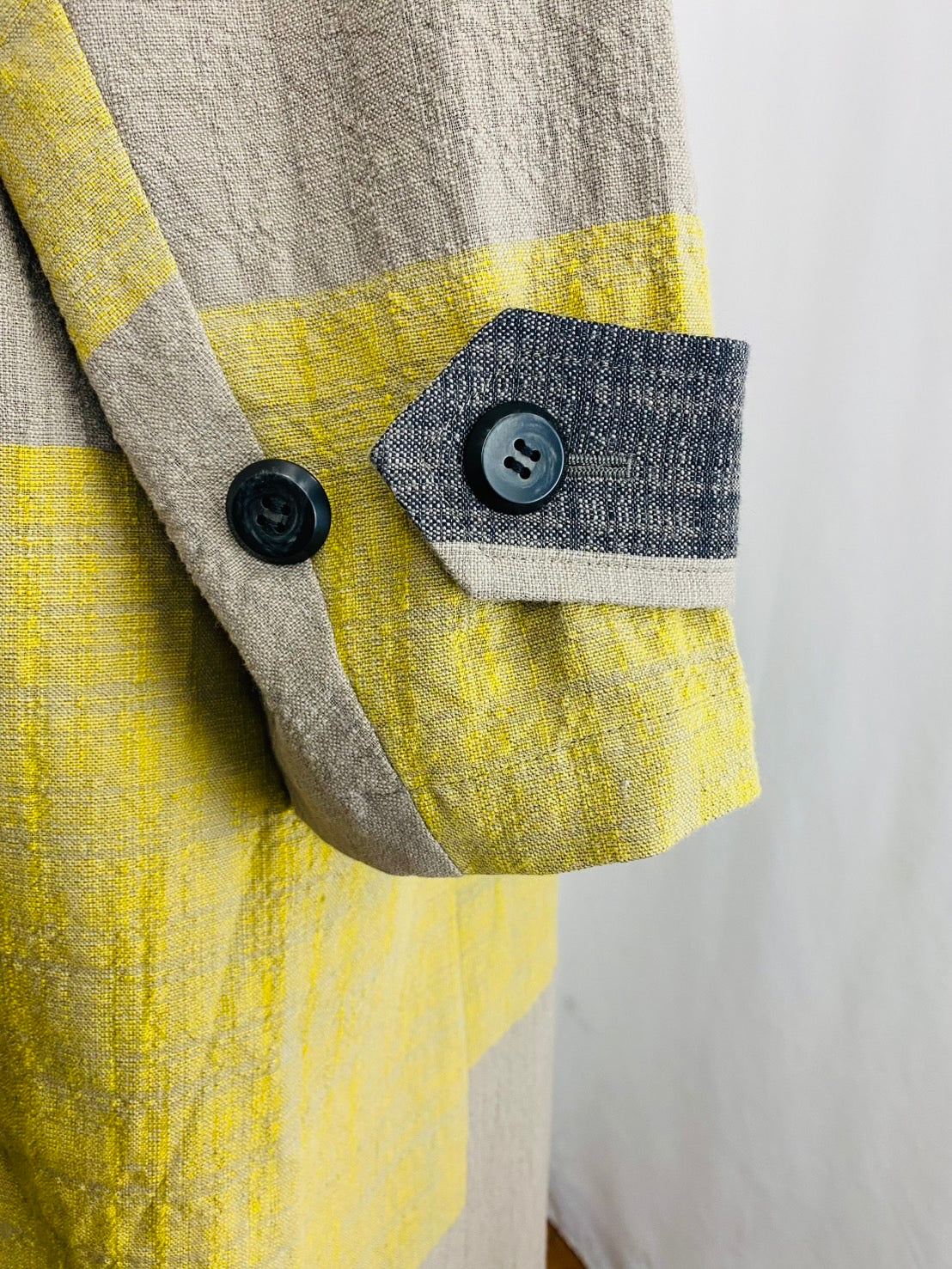 【遠州織物】ビッグテーラードコート　2カラー　逆スラブ大格子　251031