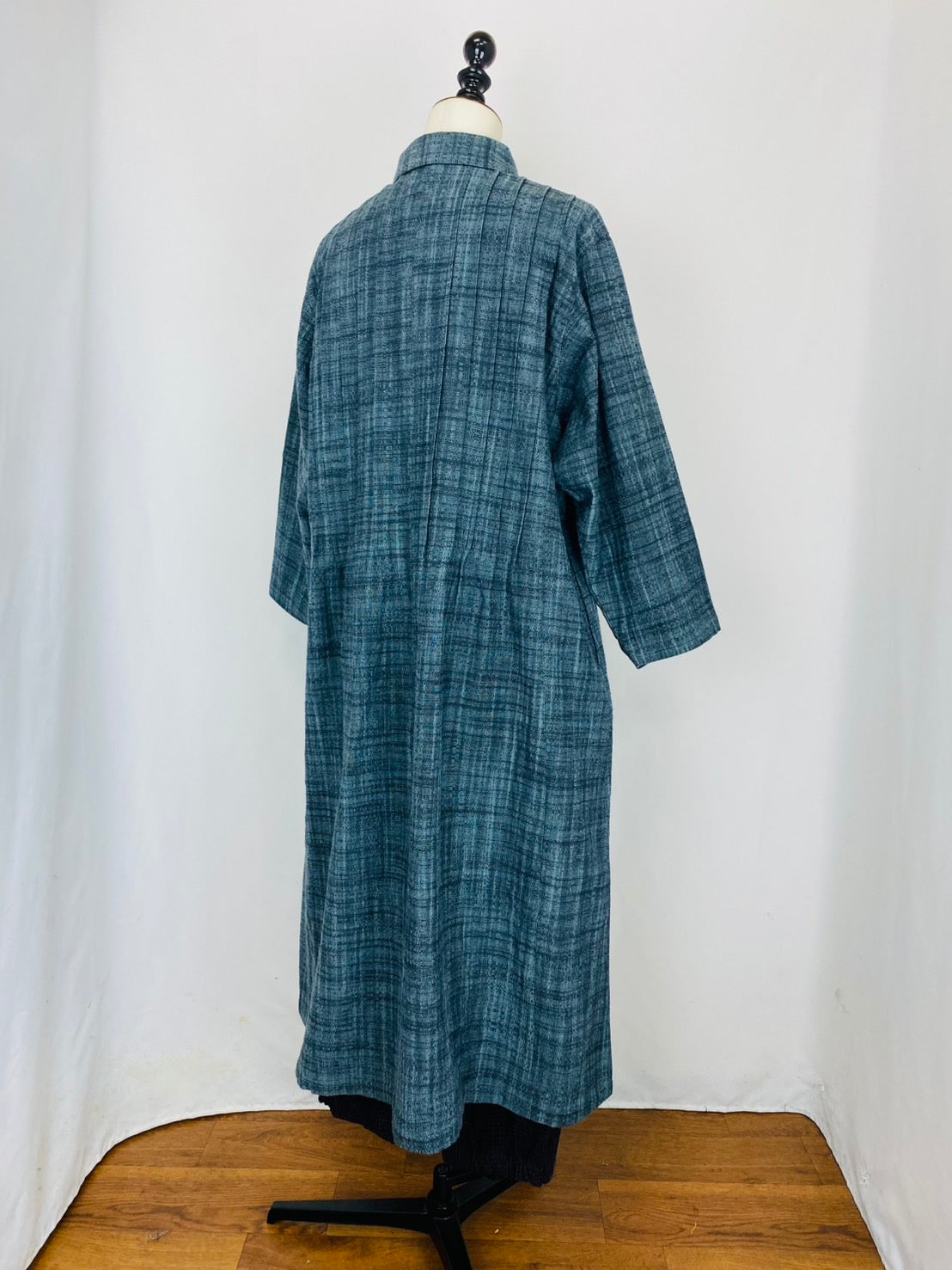 【遠州織物】 ピンタックのワンピース　2カラー　逆スラブ　252091