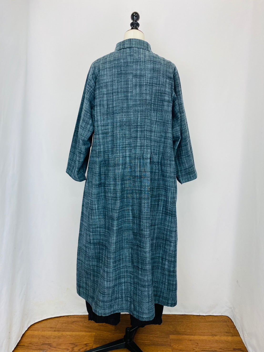 【遠州織物】 ピンタックのワンピース　2カラー　逆スラブ　252091