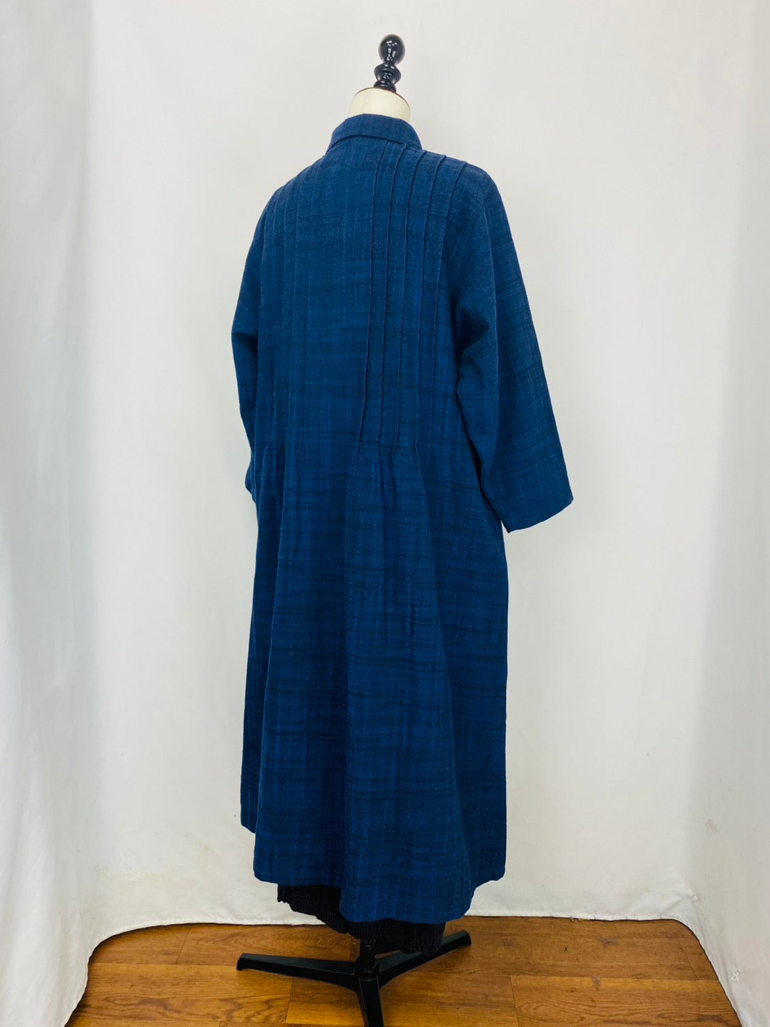 【遠州織物】 ピンタックのワンピース　2カラー　逆スラブ　252091