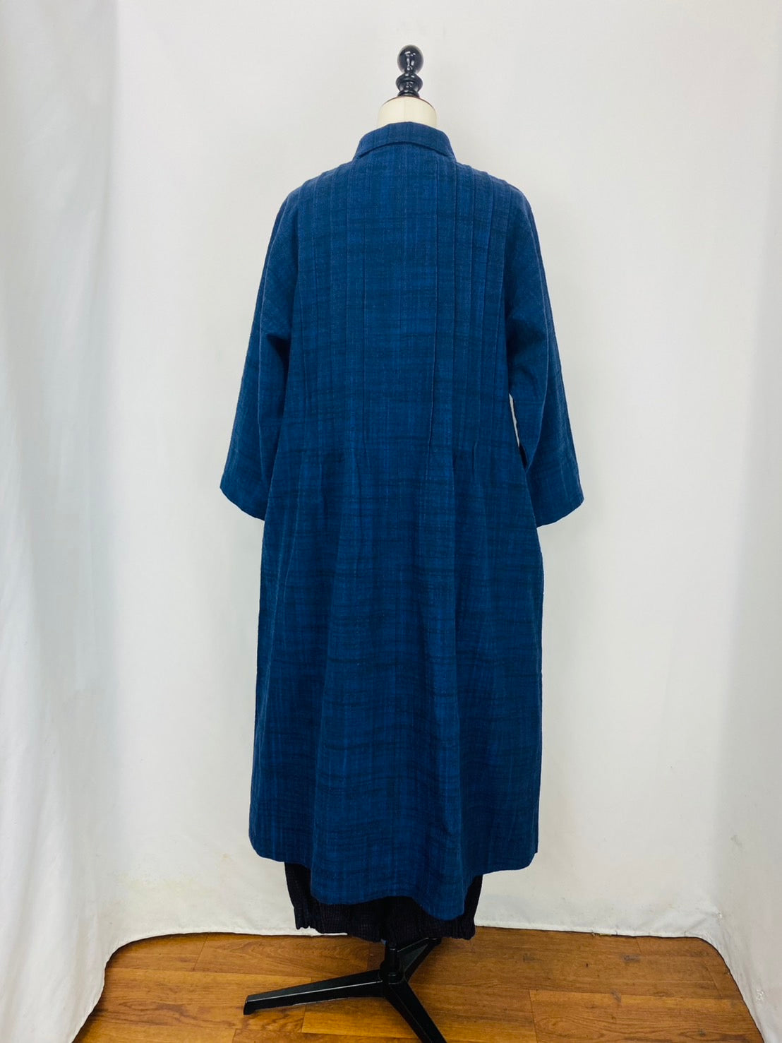 【遠州織物】 ピンタックのワンピース　2カラー　逆スラブ　252091