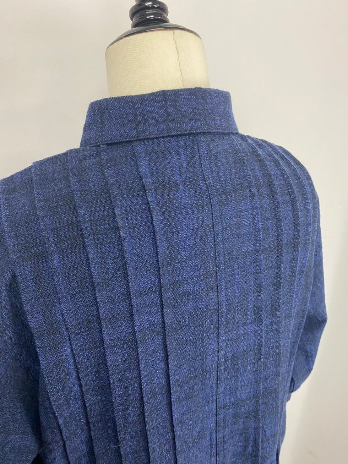 【遠州織物】 ピンタックのワンピース　2カラー　逆スラブ　252091