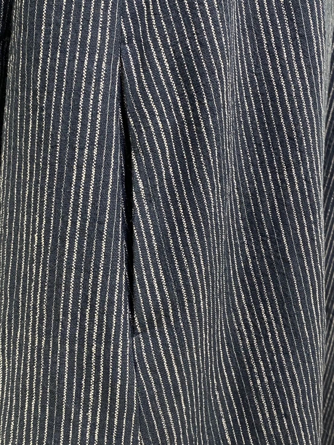 【遠州織物】サイドギャザーワンピース（ショート丈）　2カラー　逆スラブストライプ　262011