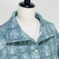 【ネット限定品】富士吉田ジャガード織　セットアップ　ボレロ風ジャケット　フレアースカート　ライトブルー