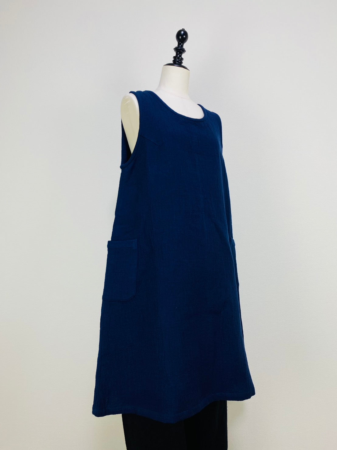 【遠州織物】タブリエ　逆スラブ二重織　紺 246022