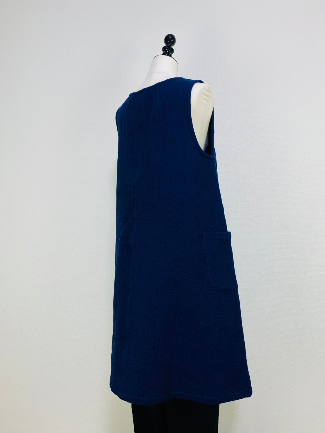 【遠州織物】タブリエ　逆スラブ二重織　紺 246022