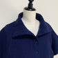 【遠州織物】ボレロ風ジャケット　逆スラブ二重織　紺　241012