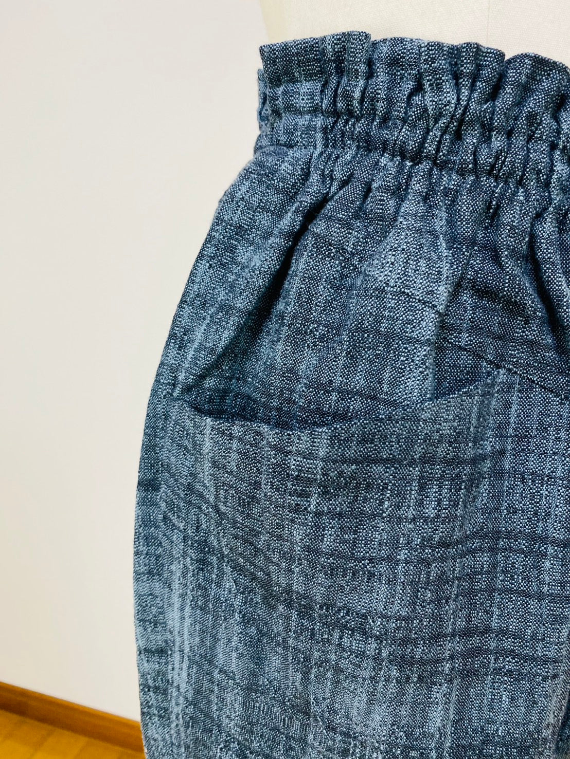 【遠州織物】ヨーク切替えパンツ　2カラー　逆スラブ　245051