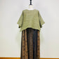 【遠州織物】ゆったりポンチョ　２カラー　綿ウール麻二重織　204022