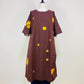 【安曇野木綿】　切替えビッグワンピース　3カラー　縞と柿　232013