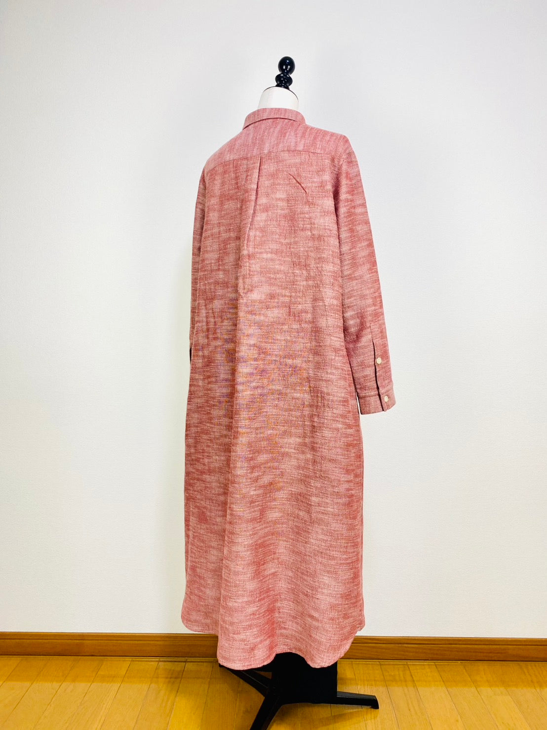 【遠州織物】シャツワンピース   2カラー　逆スラブ　222131