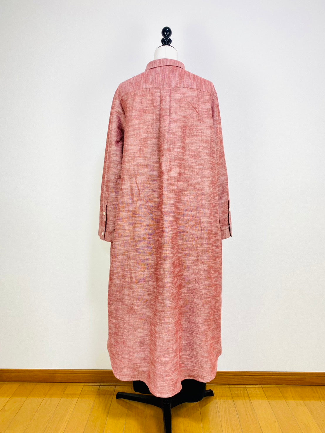 【遠州織物】シャツワンピース   2カラー　逆スラブ　222131