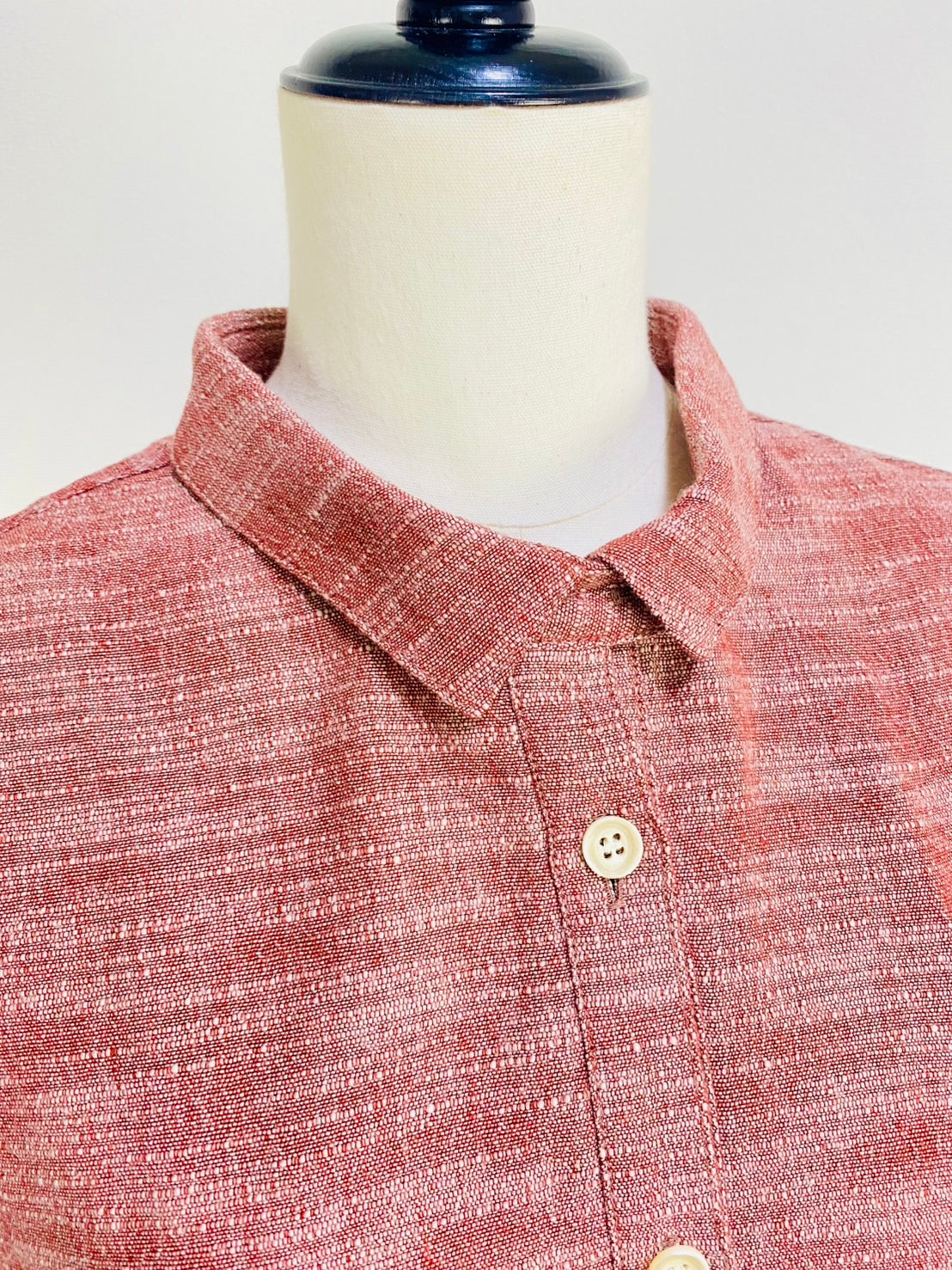 【遠州織物】シャツワンピース   2カラー　逆スラブ　222131