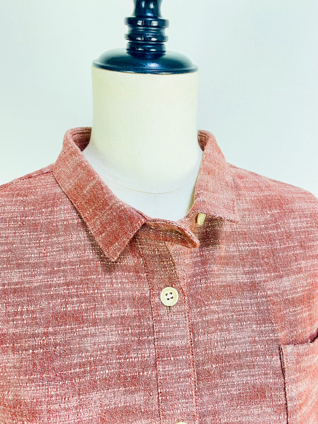 【遠州織物】シャツワンピース   2カラー　逆スラブ　222131