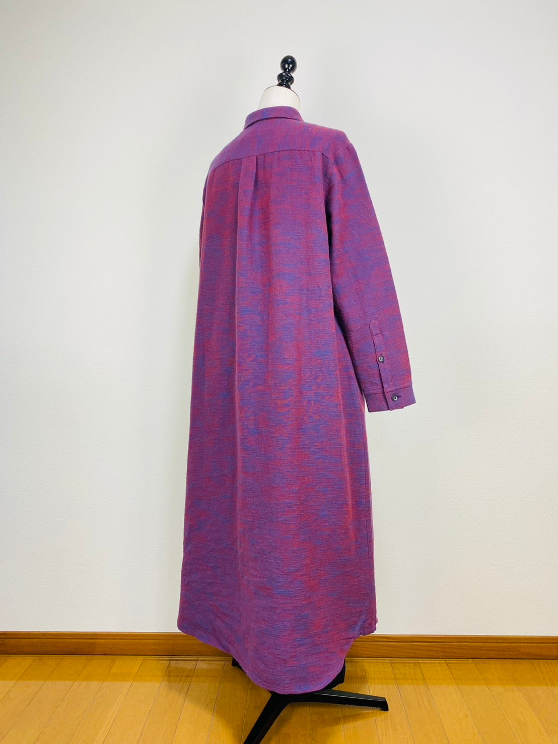 【遠州織物】シャツワンピース   2カラー　逆スラブ　222131