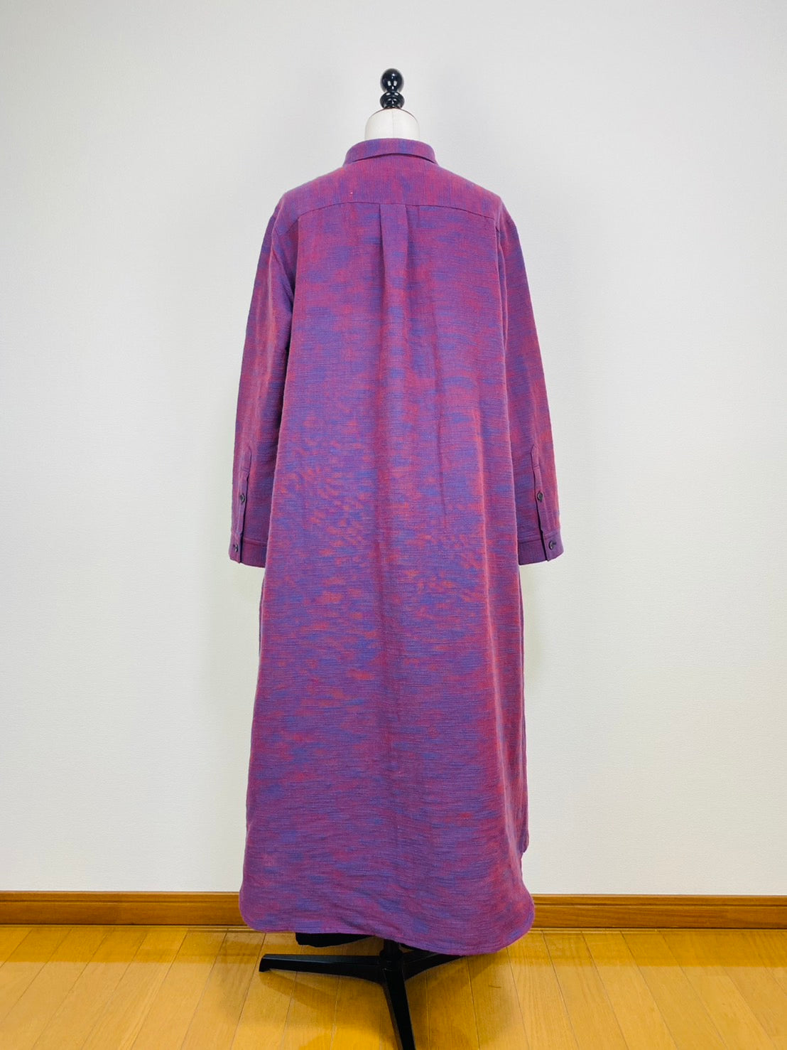 【遠州織物】シャツワンピース   2カラー　逆スラブ　222131