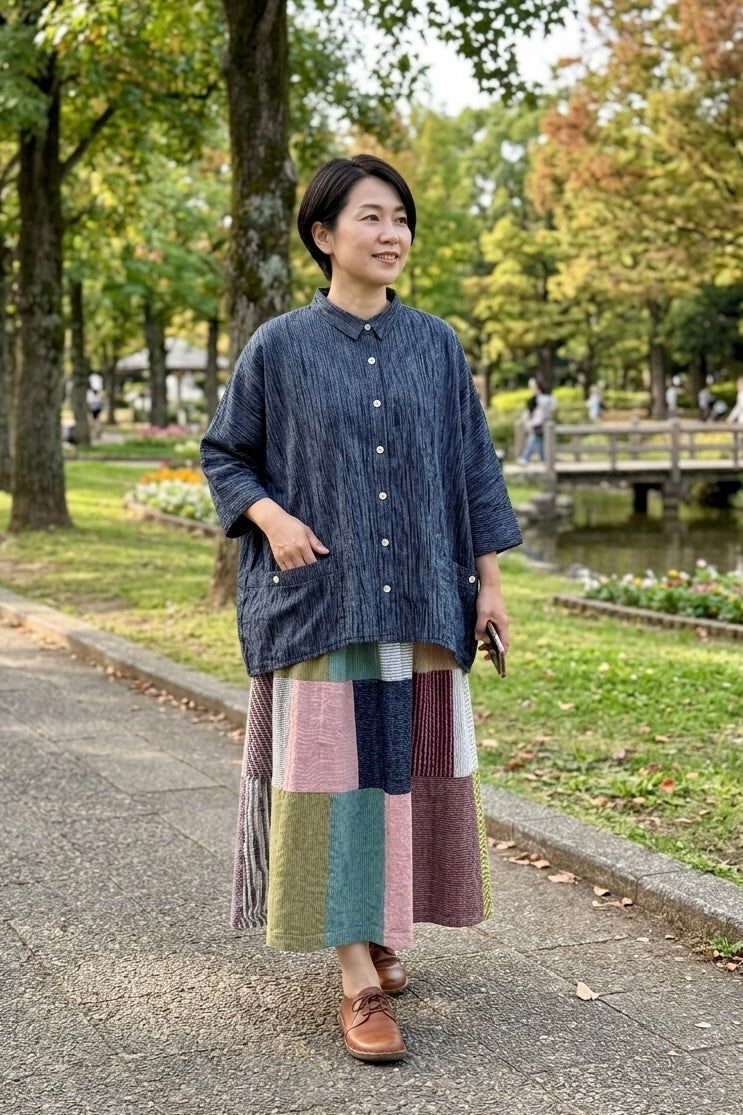 前田屋　プチママン　チュニック刺子　群言堂 petitemaman（プチママン） – 前田屋