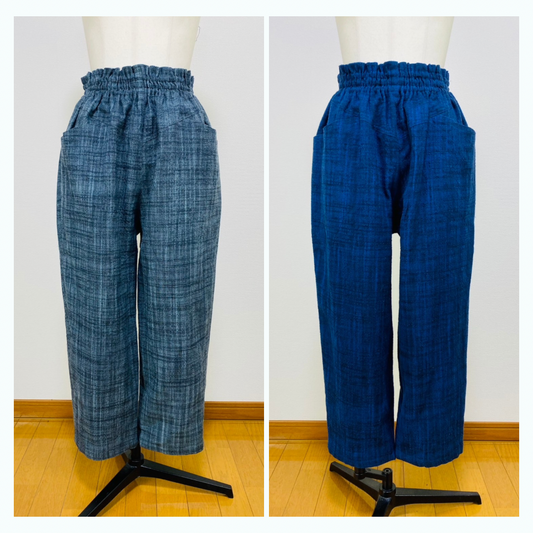 【遠州織物】ヨーク切替えパンツ　2カラー　逆スラブ　245051